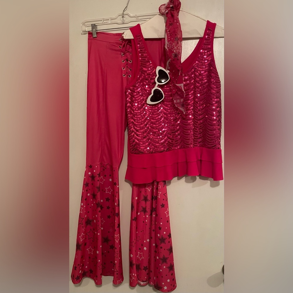 Western Small Barbie bell bottom laceup pantsCharlotte Russe Large Sequin Top